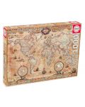 Пъзел Educa от 1000 части - Антична карта на света - 1t