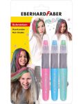 Пастели за коса Eberhard Faber - 3 цвята, металик - 1t