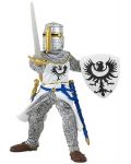 Фигурка Papo The Medieval Era – Рицар с бели доспехи и меч - 1t