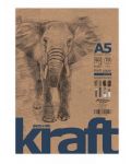 Пад за рисуване Drasca Elephant - крафт, 50 листа, A5 - 1t