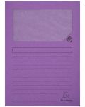 Папка за картотека Exacompta - L-образна, с прозорец, 120 g/m2, 22 x 31 cm, асортимент, 10 броя - 7t
