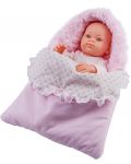 Кукла-бебе Paola Reina Mini Pikolines - С розово чувалче, момиченце, 32 cm - 1t