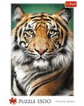 Пъзел Trefl от 1500 части - Портрет на тигър - 1t