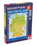 Пъзел Schmidt от 1000 части - Карта на Германия - 1t