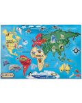 Пъзел за под Melissa & Doug - Карта на света, 33 части - 3t