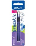 Пълнител за гел химикалка Pelikan Erase 2.0  - Синьо мастило, 2 броя - 1t