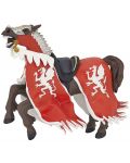Фигурка Papo The Medieval Era – Конят на рицаря на Червения дракон - 1t