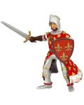 Фигурка Papo The Medieval Era – Принц Филип, с червени доспехи - 1t
