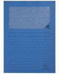 Папка за картотека Exacompta - L-образна, с прозорец, 120 g/m2, 22 x 31 cm, асортимент, 10 броя - 4t