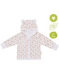 Памучно бебешко палтенце Bio Baby - с ушички, 68cm, 4-6 месеца - 2t