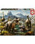 Пъзел Educa от 1000 части - Свирепи динозаври - 1t