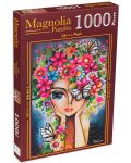 Пъзел Magnolia от 1000 части - Жена с цветя - 1t