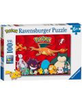 Пъзел Ravensburger от 100 XXL части - Pokémon: Чаризард и приятели - 1t