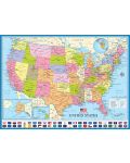 Пъзел Eurographics от 1000 части – Карта на Съединените щати - 2t