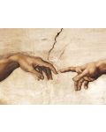 Пъзел Eurographics от 1000 части - Създаването на Адам (детайл), Микеланджело Буонароти - 2t