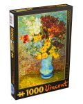 Пъзел D-Toys от 1000 части – Цветя в синя ваза, Винсент ван Гог - 1t