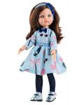 Комплект дрехи за кукла Paola Reina - Светлосиня рокля с дълъг ръкав, 32 cm - 1t
