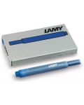 Комплект патрончета за писалка Lamy - Blue T10 - 1t