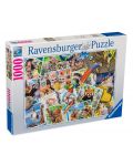 Пъзел Ravensburger от 1000 части - Животински дневник на пътешественика - 1t