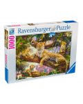 Пъзел Ravensburger от 1000 части - Леопарди - 1t