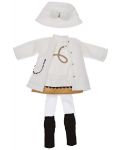 Комплект дрехи за кукла Paola Reina - Бяло палто и бяла шапка, 32 cm - 2t