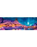 Панорамен пъзел Clementoni от 1000 части - Цветна нощ около Лофотенските острови - 2t