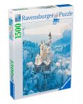 Пъзел Ravensburger от 1500 части - Замъкът Нойшванщайн през зимата - 1t