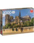 Пъзел Jumbo от 1000 части - Катедралата Нотр Дам, Париж - 1t