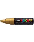 Перманентен маркер Uniball Posca на водна основа – Златен, 8.0 mm - 1t