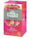 Peach & Raspberry Плодов чай, 20 пакетчета, Ahmad Tea - 1t