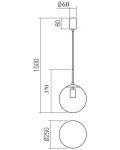 Пендел Smarter - Global 01-3168, IP20, 240V, E27, 1 x 42W, месинг - 2t