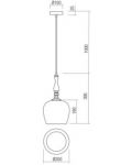 Пендел Smarter - Toll 01-2740, IP 20, E27, 1 x 42 W, античен бронз - 2t