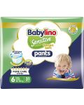 Пелени гащи Babylino - Sensitive, Cotton Soft, VP, размер 6, 13-18 kg, 31 броя - 1t