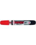 Перманентен маркер Uni Prockey - PM-225F, на водна основа, 1.4-2.0 mm и 3.7 mm, червен - 1t