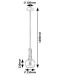 Пендел Rabalux - Centio 72171, IP20, 230V, E27, 1 x 40W, черен - 5t