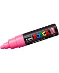 Перманентен маркер със объл връх Uni Posca - PC-7M, 5.5 mm, розов - 1t