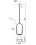 Пендел Smarter - Niva 01-2624, IP20, 240V, E14, 1x28W, златист мат - 2t