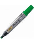 Перманентен маркер Bic - 2300 скосен връх, зелен - 3t