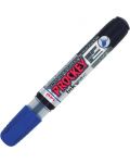 Перманентен маркер Uni Prockey - PM-225F, на водна основа, 1.4-2.0 mm и 3.7 mm, син - 1t