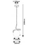 Пендел Rabalux - Sarabi, IP20, 230V, E27, 1 x 20W, златен - 3t