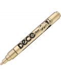 Перманентен маркер Ico Deco - объл връх, златист - 1t