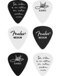 Перца за китара Fender - Juanes 351, 6 броя, черни/бели - 1t