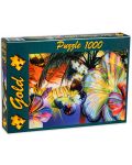 Пъзел Gold Puzzle от 1000 части - Пеперуди - 2t