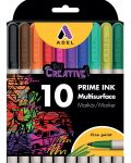 Перманентни маркери Adel Prime Ink - 10 цвята - 2t