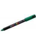 Перманентен, ултра фин маркер Uni Posca - PC-1MR, 0.7 mm, зелен - 1t