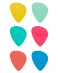 Перца за китара Fender - Offset Picks, 6 броя, многоцветни - 1t