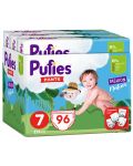 Пелени гащи Pufies Fashion & Nature - Размер 7, 96 броя, 17+ kg, Maxi pack 3 - 1t