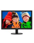 Philips 243V5LHAB5, 23.6" Wide TN LED, 5 ms, 10M:1 DCR, 250 cd/m2, 1920x1080 FullHD, D-Sub, DVI, HDMI, Speakers, Black - 1t