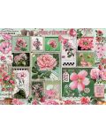 Пъзел Cobble Hill от 1000 части - Розови цветя, Барбара Бер - 1t