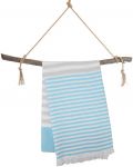 Памучна кърпа в кутия Hello Towels - Bali, 100 х 180 cm, тюркоаз-синя - 3t